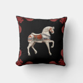 Coussin Bordure rouge crâne du carrousel (Recto)