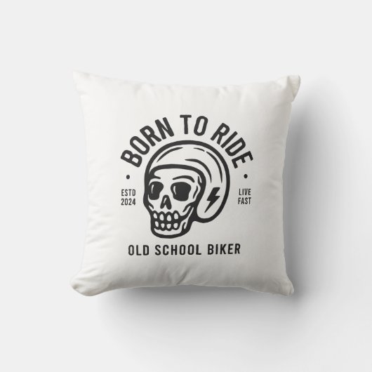 Coussin Born to Ride (Recto)