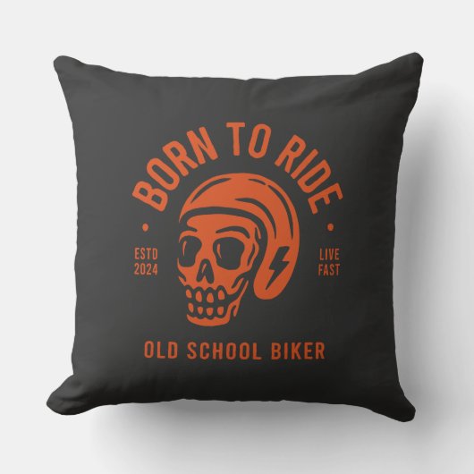 Coussin Born to Ride (Recto)
