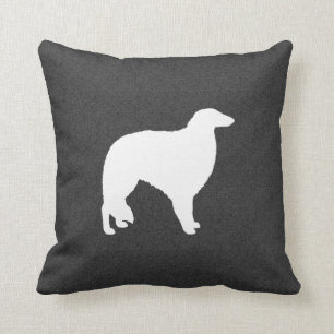 Coussin Borzoi Silhouette
