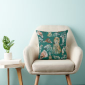 Coussin Borzois en Turquoise (Chaise)