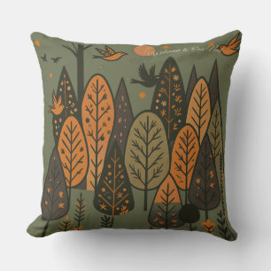 Coussin Bosquet du crépuscule nordique