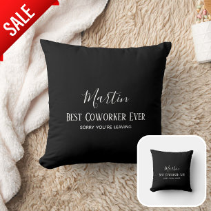 Coussin Boss Coworker quittant AJOUTER Devis Drôle, Person