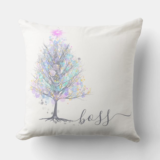 Coussin Boss pastel lit arbre (Recto)