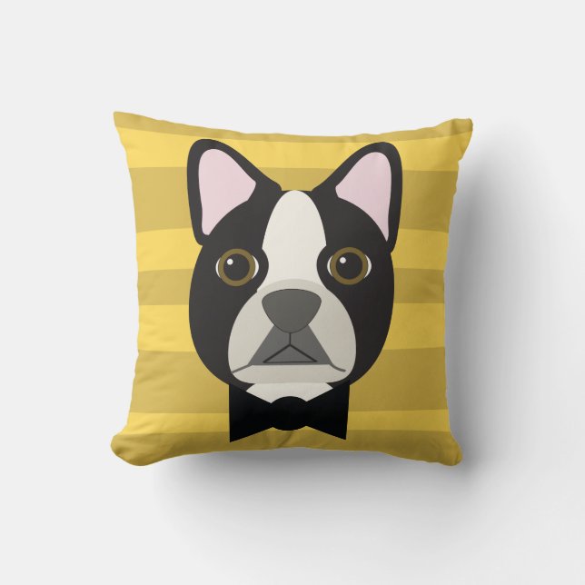 Coussin Boston Terrier (Recto)