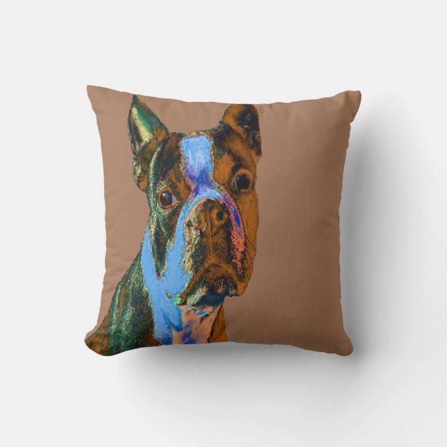 Coussin Boston Terrier (Recto)
