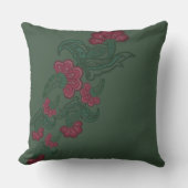 Coussin botanical green leaf pillow (Recto)