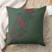 Coussin botanical green leaf pillow (Couverture)