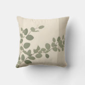 Coussin Botanical organic eucalyptus leaf neutral tones (Verso)