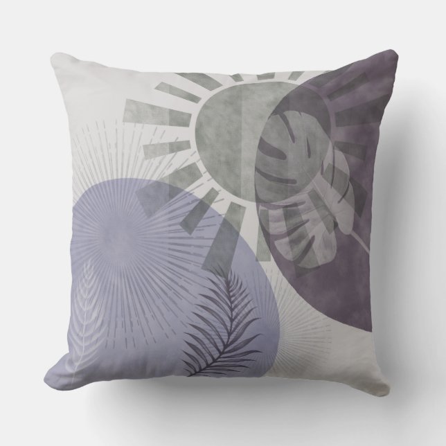 Coussin Botanique Abstraite moderne (Recto)