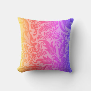 Coussin Botanique arc-en-ciel moderne