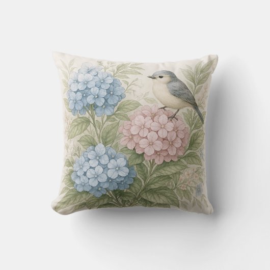 coussin botanique boho hydrangea (Recto)