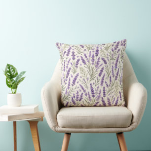 Coussin Botanique de Brin de Lavande Cottagecore