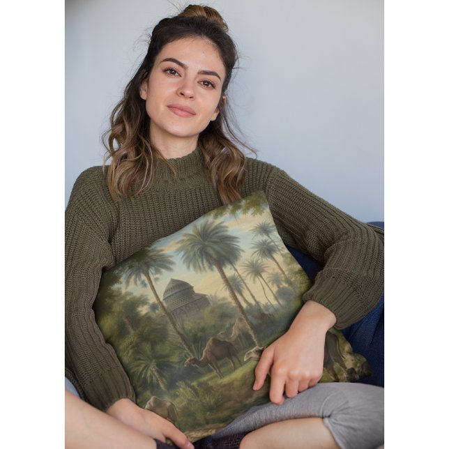 Coussin Botanique : dromadaires dans la jungle (Créateur téléchargé)