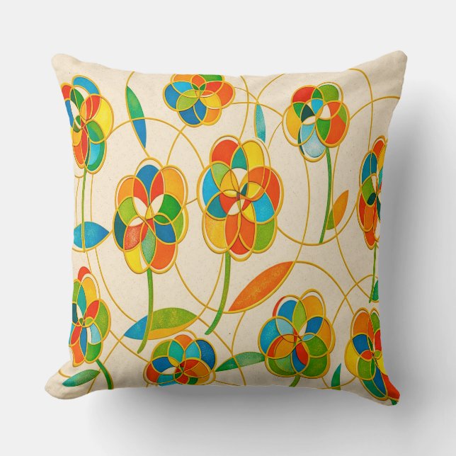 Coussin Botanique Néon (Recto)