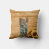 Coussin Botte de tournesol de l'Ouest patiné (Verso)