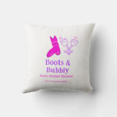 Coussin Bottes & bulle de champagne bouteille de brique do (Verso)