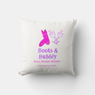Coussin Bottes & bulle de champagne bouteille de brique do