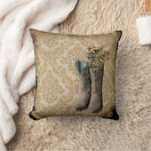 Coussin Bottes de cowboy de pays occidental de fleur (Couverture)