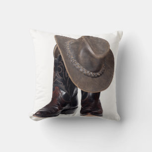 Coussin Bottes et Casquette de cowboy