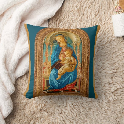 Coussin Botticelli Madonna et l'enfant lancent l'oreiller (Couverture)