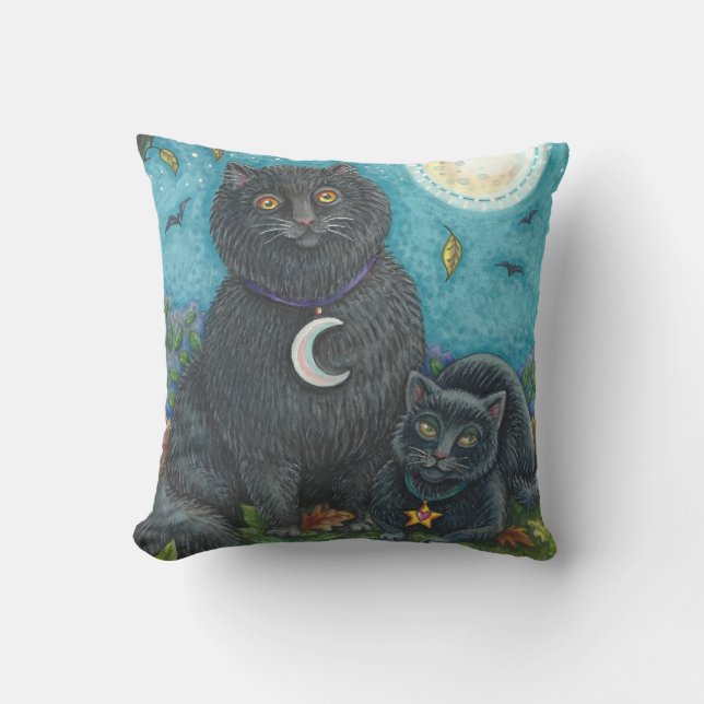 COUSSIN BOUBO ET PYEWACKET, CHATS NOIRS JETANT UN OREILLÈR (Recto)