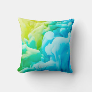 Coussin Bouche d'encre dans le fond d'eau abstrait, arrièr