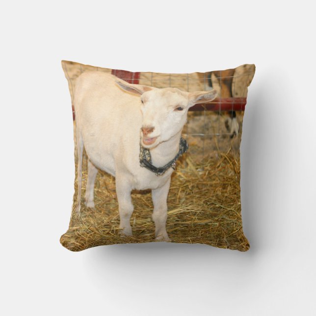 Coussin Bouche doeling de chèvre de Saanen ouverte (Recto)