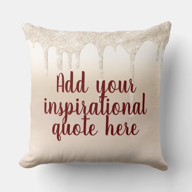 Coussin Bouchons de luxe Girly Gold Driving Script de glam (Recto)