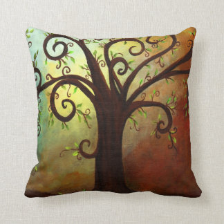 Coussin bouclé abstrait d'arbre