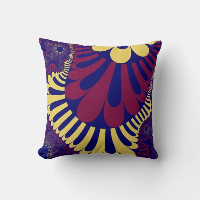 Coussin Boucle bleue et rouge (Recto)
