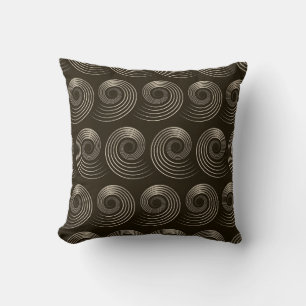 Coussin Boucles spirales : Motif Vintage élégant