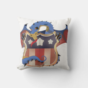Coussin Bouclier vintage USA Dragon