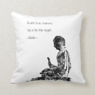 Coussin Bouddha, citation de Bouddha, aquarelle Bouddha