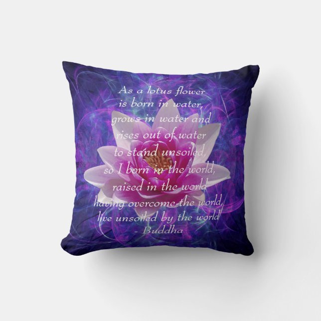 Coussin Bouddha citation Lotus flower (Recto)