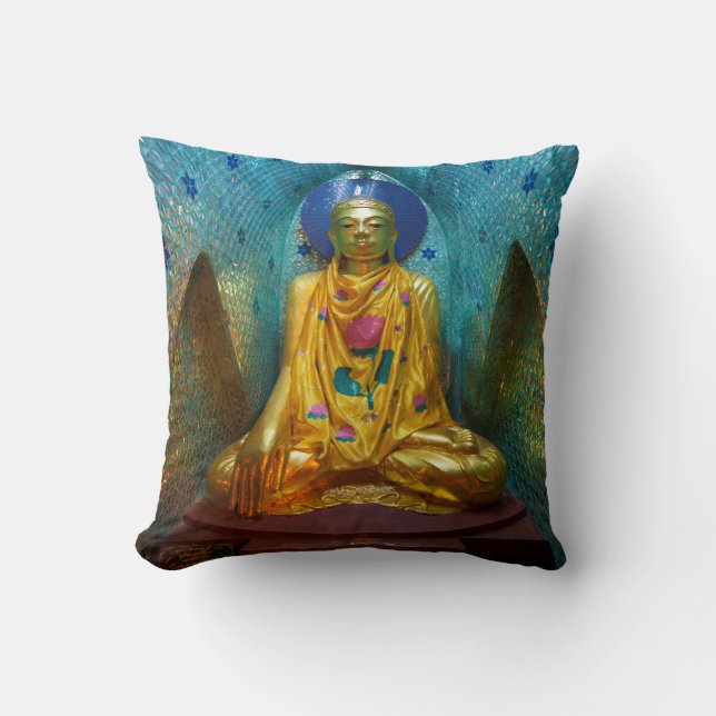 Coussin Bouddha dans une alcôve ornée (Recto)