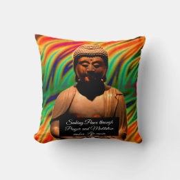 Coussin Bouddha en méditation