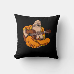 Coussin Bouddha Jouer Guitare Zen Yoga Méditation