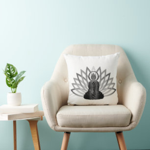 Coussin Bouddha Lotus Namaste Jeu d'oreiller
