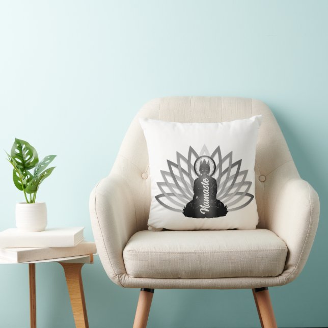 Coussin Bouddha Lotus Namaste Jeu d'oreiller (Chaise)