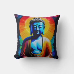 Coussin Bouddha médite