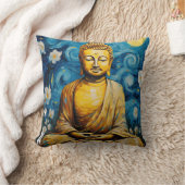 Coussin Bouddha peinture moderne coloré (Couverture)