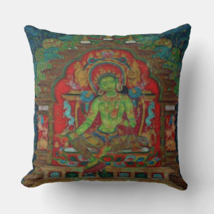 Coussin Bouddhisme tibétain Tara verte