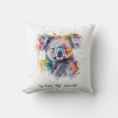 Coussin Bouddles Koala en couleur, personnalisé (Recto)