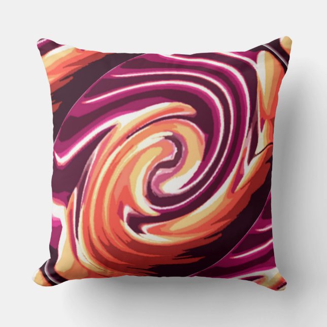 Coussin Bougie dans le vent (fuschia) (Recto)