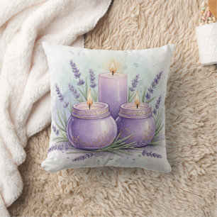 Coussin Bougie Lavande - Décoration de salle de spa