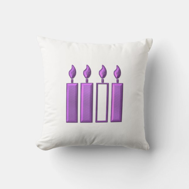 Coussin Bougies de couronne de l'Avent "3D" (Recto)