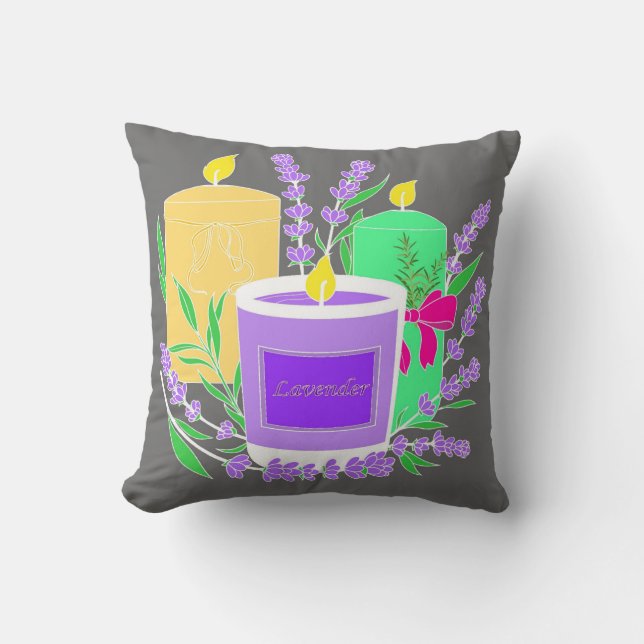 Coussin Bougies Lame réversible (Recto)