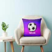 Coussin Boule de football; Violet bleu vibrant et Magenta (Chaise)