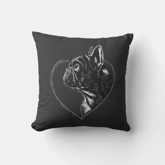 Coussin Bouledogue français (Recto)